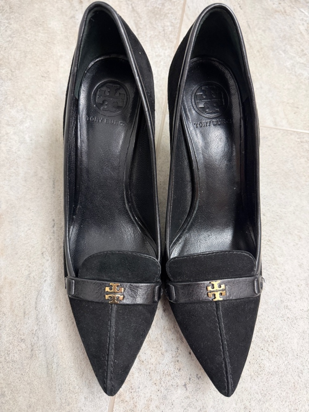 Tory Burch "Eliza" pumps in black suede size 9